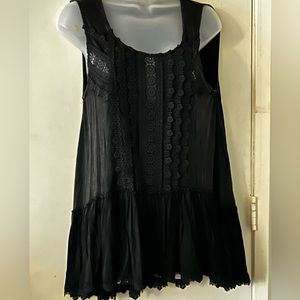 White Birch Hippie/Babydoll Lace Detailed Top